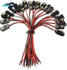 20 Pcs 9V I Type Battery Snap Connector 9 Volt Battery Clips Connector Buckle