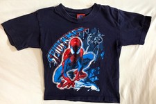 Vintage 2004 Spider-Man Graphic Tee Kids XS Marvel Navy