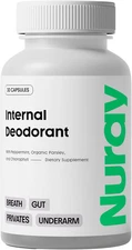 Internal Deodorant Supplement | Natural Chlorophyll 30 Capsules for Body Odor Co