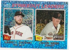 2026 Topps Heritage Strikeout Leaders Blue Sparkle Refractor #6