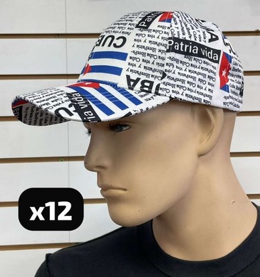 x12 Cuba Cap Cuba Flag Hat Blue red and white Viva Cuba Cap Cuban Hat
