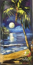 Steve Barton Original Giclee On Canvas “moonlight Kisses” Steve Barton Original Giclee On Canvas “moonlight Kisses”