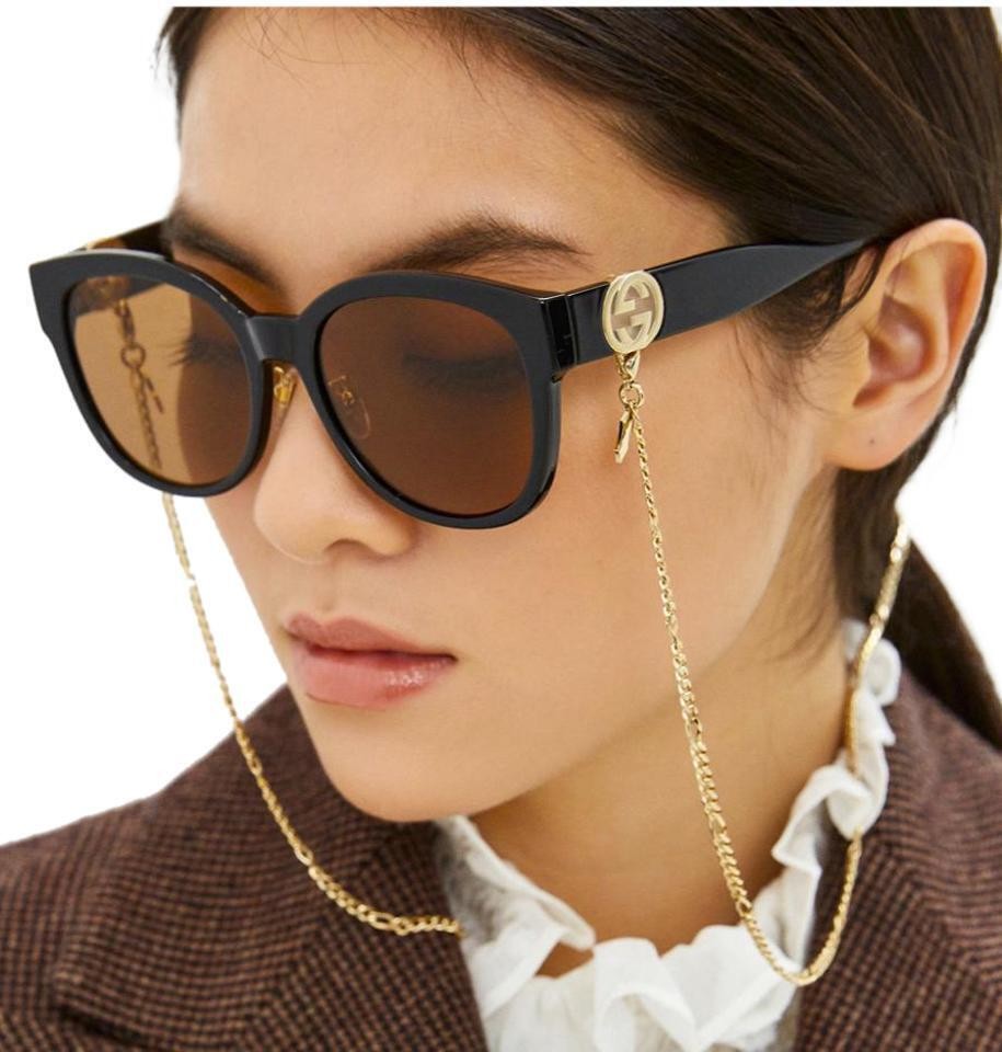GUCCI サングラス GG1028SK チェーン付き 正規品 NEW Gucci GG1028SK-004-56 Sunglasses 56mm 100% Authentic | eBay