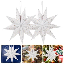 3 Pcs Paper Star Lamp Shades Lantern Covers for Christmas Party Decoration