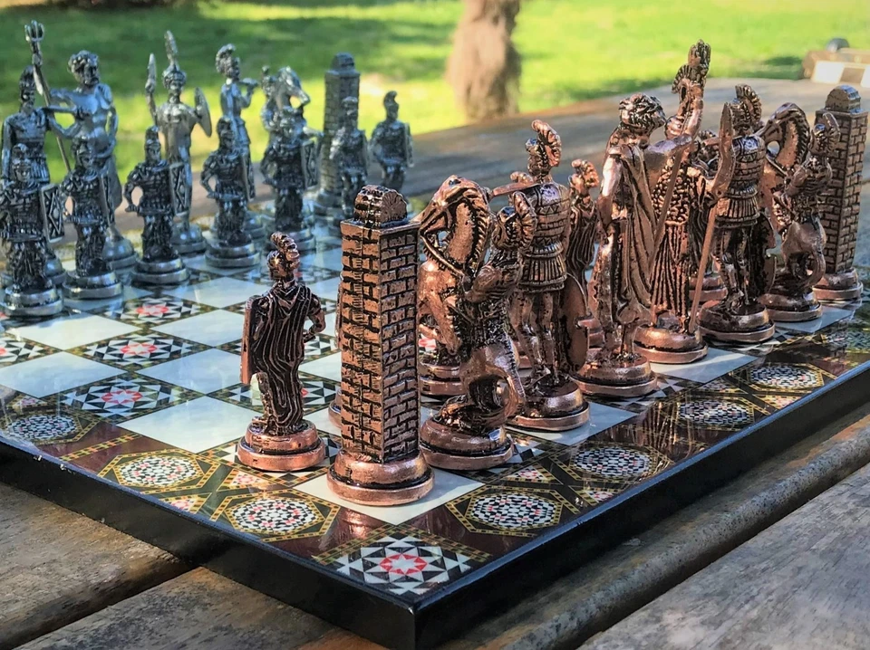 Chess Pieces for Adults X Large Antique Greek Mythology 🎁 Christmas Gift - Image 2 of 4
