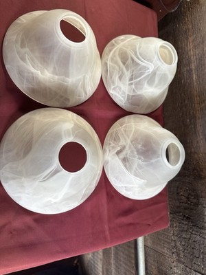 Glass Frosted Marble Swirl Bell Shape Lamp Shade (4 Available: Per 1)