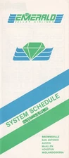 Emerald Valley Airlines timetable 1981/12/01