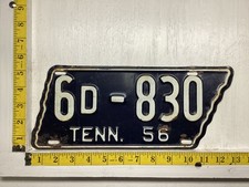 1956 tennessee license plate