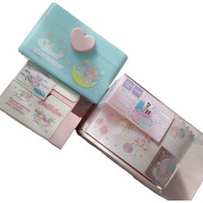 Unused Little Twin Stars Makeup Organizer 3pc Set Sanrio Kiki Lala Cosmetic Box