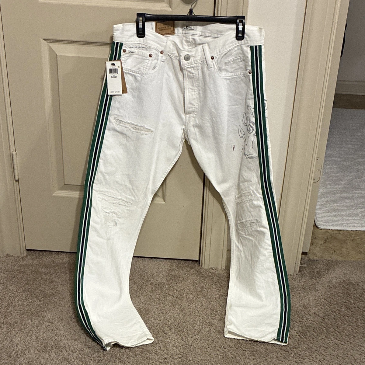 Polo Ralph Lauren Mid (10-12 in) Rise White Jeans for Men for sale