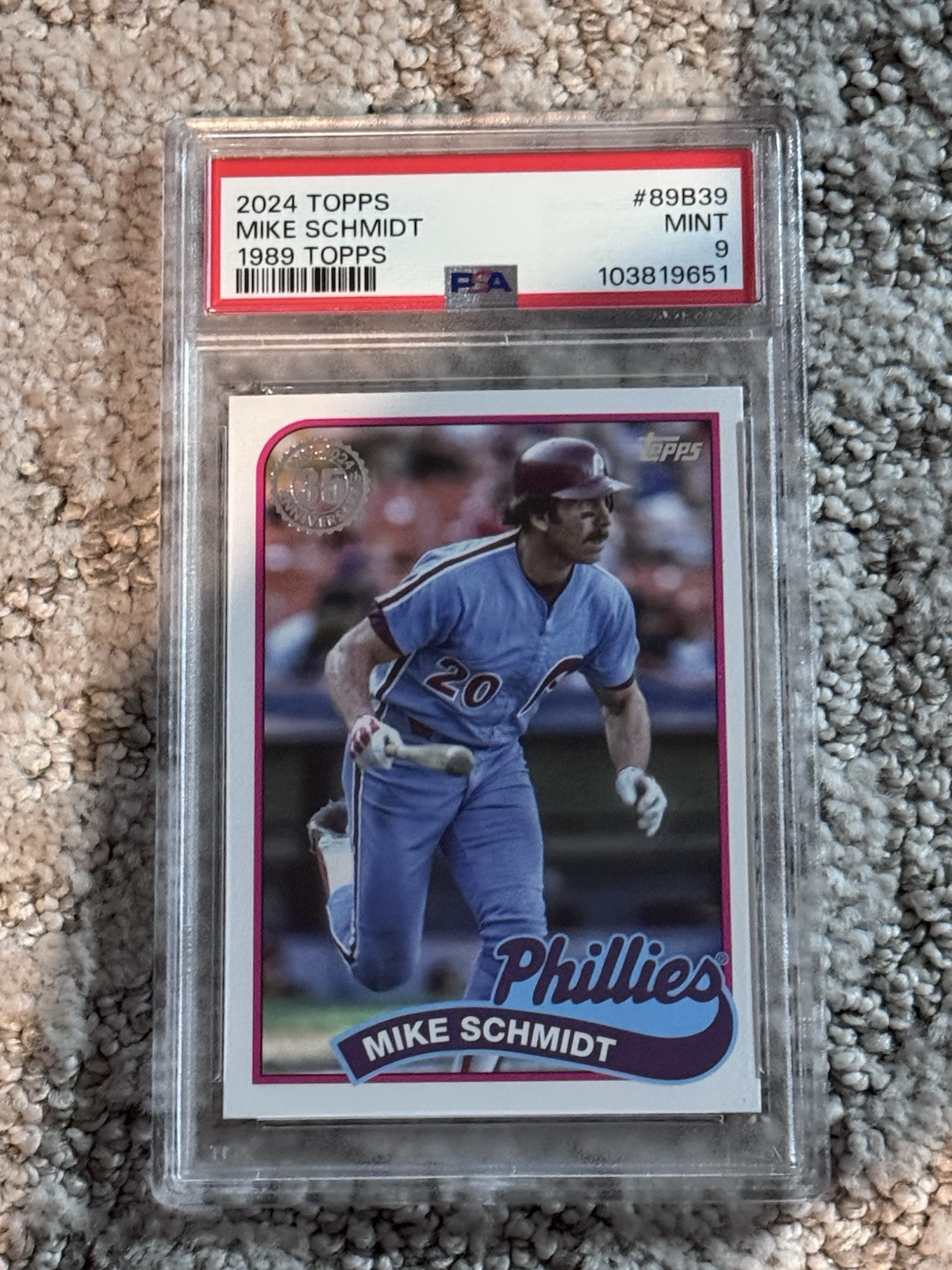 PSA 9 BASEBALL CARD 2024 TOPPS LOW POP 1989 HOF MIKE SCHMIDT PHILLIES