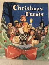 VINTAGE 1938 CHRISTMAS CAROLS SONG SOFTCOVER ILLUSTRATED BOOK WHITMAN RACINE WI