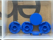 LEGO Parts - Blue Tile, Round 2 x 2 with Bottom Stud Holder - No 14769 - QTY 5