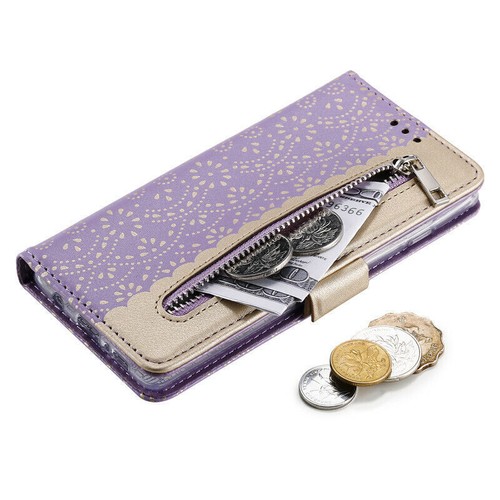 Zipper Wallet Leather Flower Phone Case For Samsung S23 S22 S21 S20 A13 A33 A53 - Picture 4 of 54