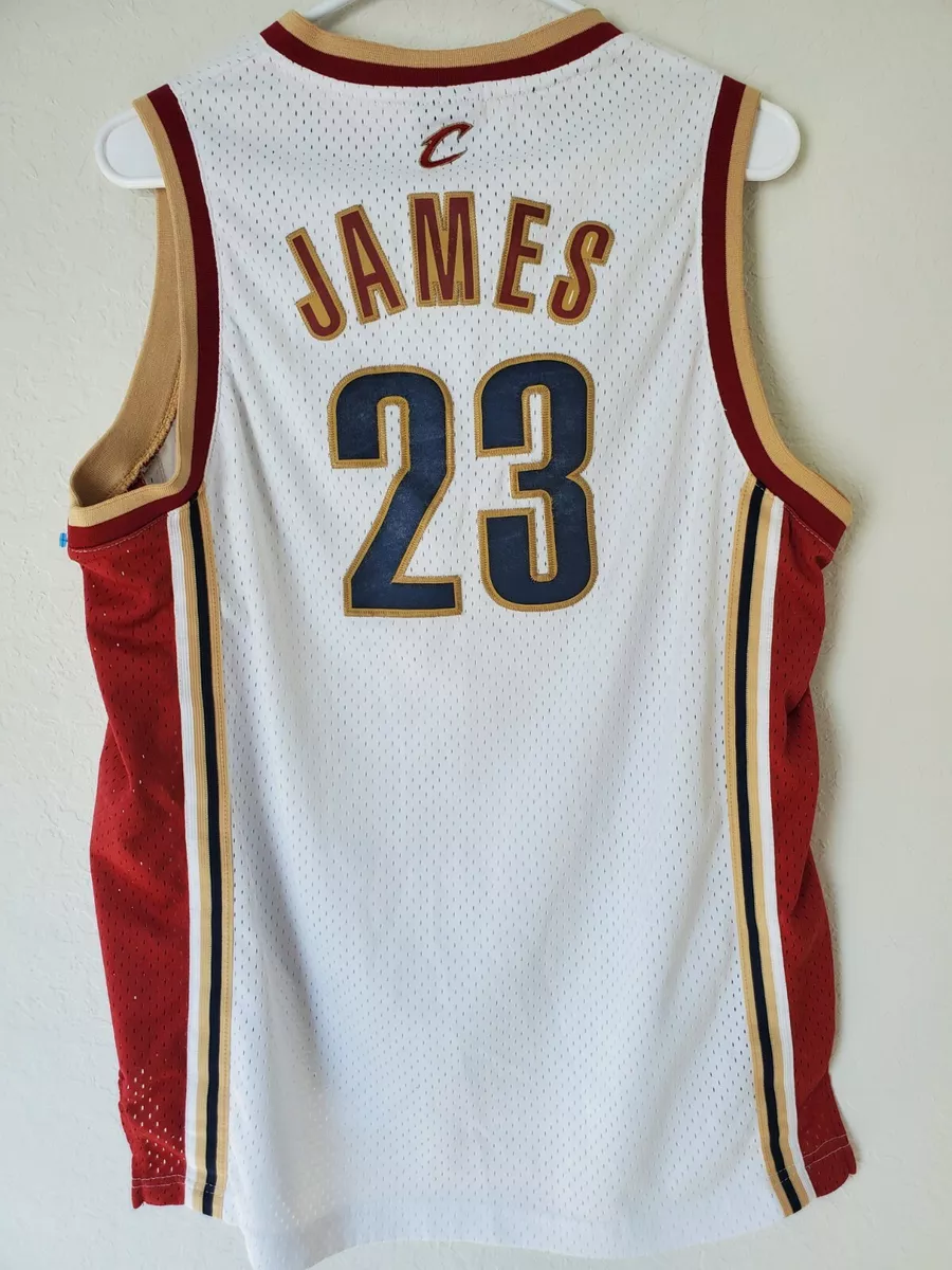 Lebron James #23 Cleveland Cavs White Away Rookie Jersey NBA Authentic  youth XL