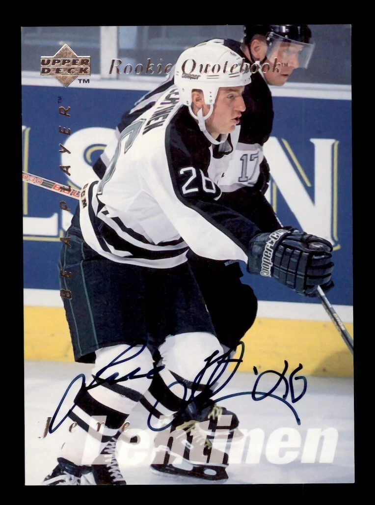 1995-96 UPPER DECK BE A PLAYER #S175 JERE LEHTINEN AUTOGRAPH