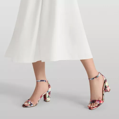Damenschuhe Hochzeitssandalen offene Zehenpartie klobiger niedriger Absatz Party-Sandalen Größe 5-11 - Bild 36 von 63
