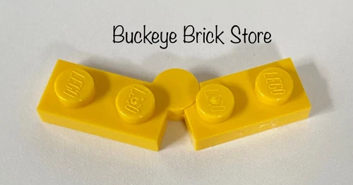 LEGO  1x4 YELLOW HINGE PLATE Swivel Base - Lot of 2