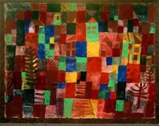 Case con scale Paul Klee 1920 Bauhaus arte astratta espressionista a colori