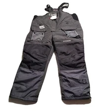 Striker Ice Men's Size 4XL Predator Bib Black Gray Adjustable Insteams Sureflote
