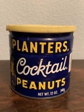 Collectors Planters Cocktail Peanuts Can With Clear Marbles Inside 