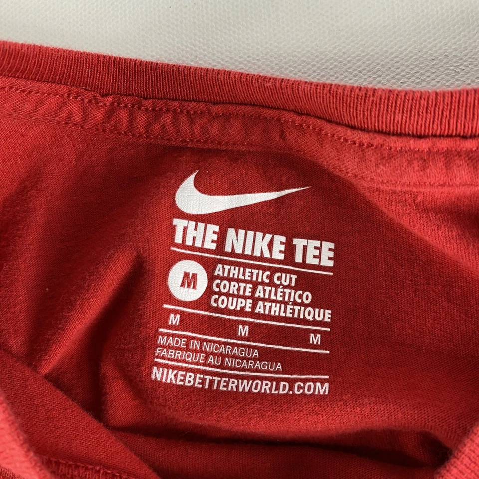 Camiseta Nike Cleveland Indians Camiseta MLB Béisbol Roja Para Hombre Mediana Manga Corta Foto 3 de 4