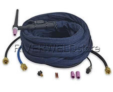WP-20F WP20F-25 TIG Welding Torch Complete Flexible Water Cooled 200A 25 Feet
