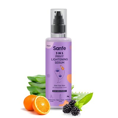 Sanfe Intimate Lightening Serum For Dark Underarms, Inner Thighs, Knees 50gm_