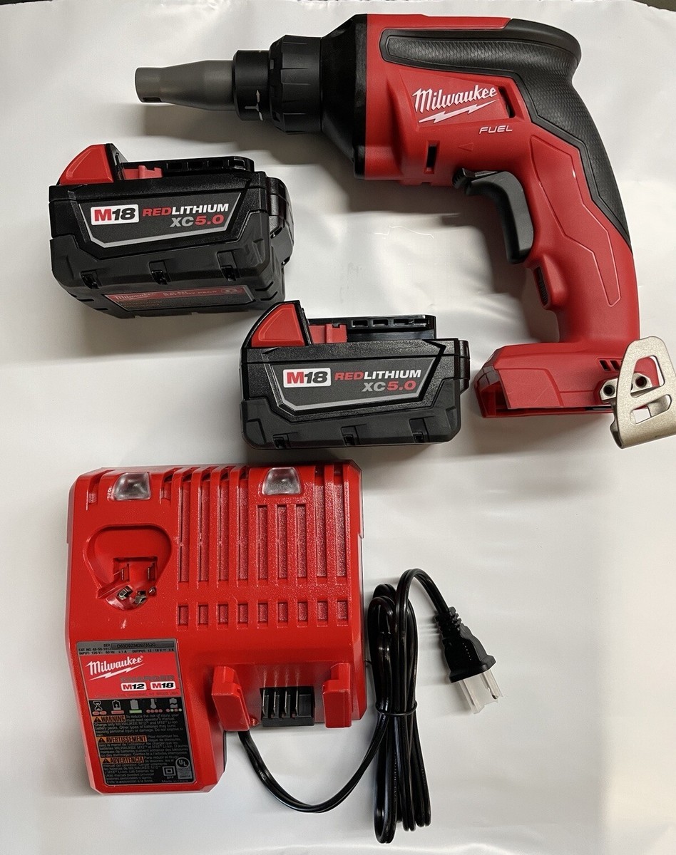 Milwaukee 2866-20 M18 Fuel Cordless Drywall Screw Gun w 2