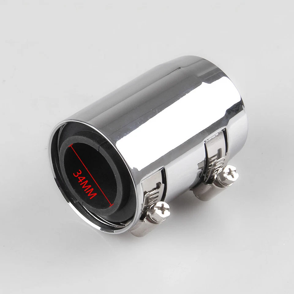 Kit de manguera de agua refrigerante flexible para radiador de acero inoxidable cromado 24" con tapas Foto 4 de 4