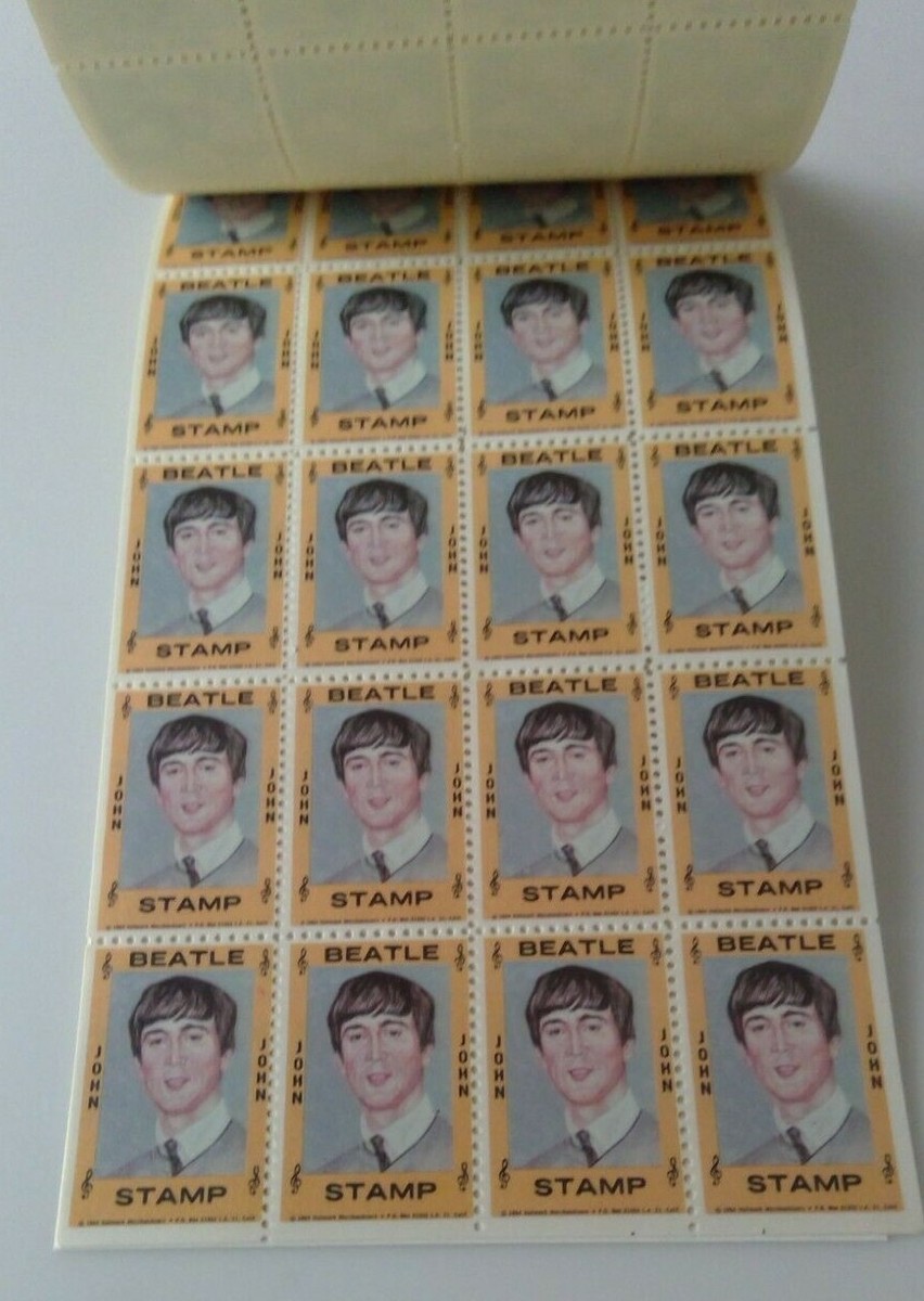 1964 Hallmark Beatles Stamps Book of 100 Stamps | eBay