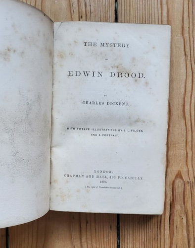 Charles Dickens The Mystery Of Edwin Drood HB 1870 UK 1. Auflage HB - Bild 9 von 13