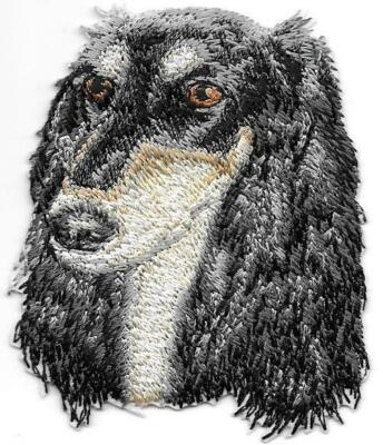 2'' x 3'' Saluki Portrait Dog Head Breed Embroidery Patch