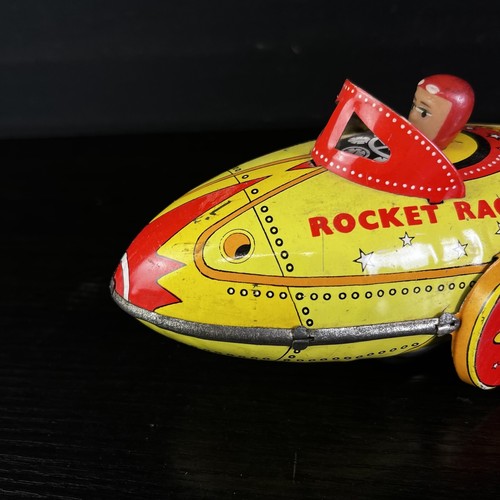 Fusée Schylling Rocket Racer En Tôle - Friction, Son Et Lumière - Occasion