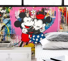 3D Cartoon Graffiti Wallpaper Wall Mural Removable Self-adhesive Sticker 258