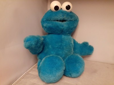 VINTAGE 1997 TYCO Sesame Street TICKLE ME COOKIE MONSTER Plush 11
