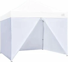 Eurmax Full Zippered Walls for 10 x 10 Pop Up Canopy,10x10 Canopy Sidewalls
