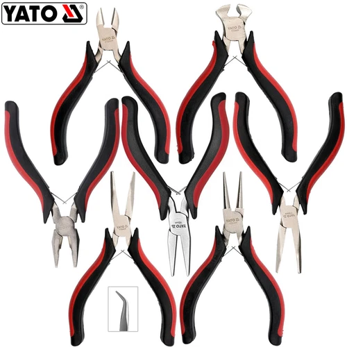 YATO Mini Zangen 115mm Seitenschneider Kombizange Spitzzange Rundzange