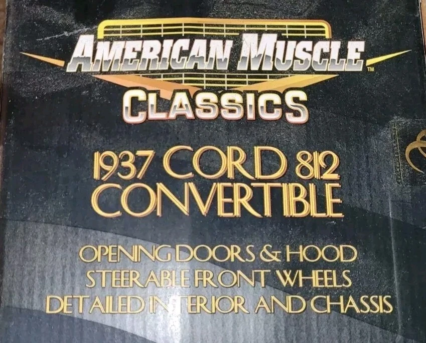 Cord 1937 - 812 Convertible ERTL Collectible American Muscle - Image 4 of 4