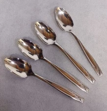 Rogers Lawncrest Grapefruit Citrus Spoons 4 Stainless Steel International Silver