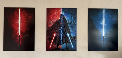 Displate Limited Edition Star Wars ''The Dark Side'' + 2x Displate Glos Lightsaber