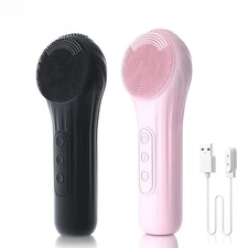 Facial Cleansing Brush Rechargeable Scrubber Deep Clean Face Cleaner Care Tool