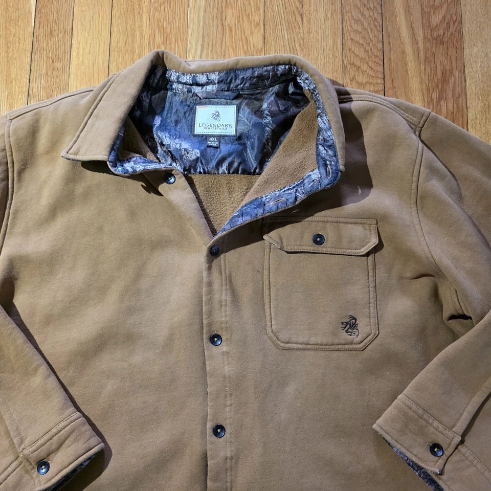 Legendary Whitetails Fleece Jacket Big Woods Shacket Men's 4XL Heavyweight  - Image 2 of 4