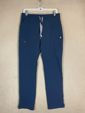 Figs Scrub Pants Womens S Graphite Blue Livingston Cargo Drawstring Waist