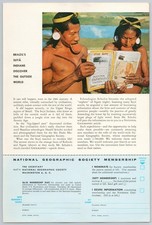 1961 Nat Geo Society Membership Vintage Print Ad: Brazil s Suya Indians World