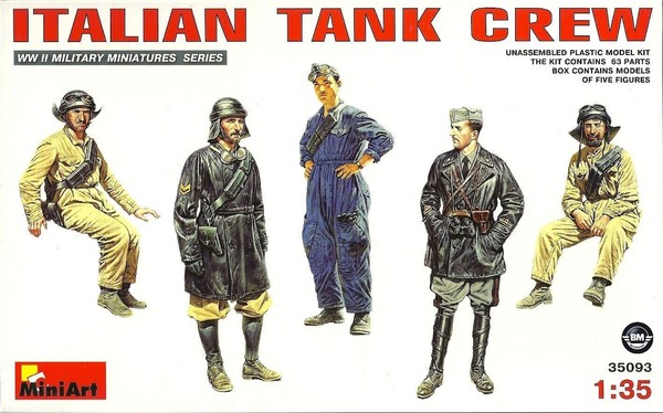 Miniart Italien Tank Crew 1:35 Italienische Panzerbesatzung Bausatz Art. 35093-image