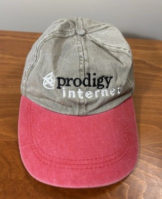 Rare Vintage 90s Y2K Prodigy Internet Hat. Leather Strap. Fahrenheit. Excellent