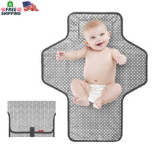 Portable Baby Changing Pad Waterproof Travel Pad with Built In Pillow