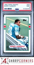 1989 TOPPS TRADED #83T BARRY SANDERS RC HEISMAN HOF PSA 9