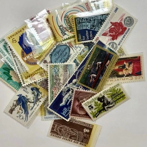 US Stamps Collections Lots Mint Never Hinged 1940 - 1970 Never Used Lot Of 45